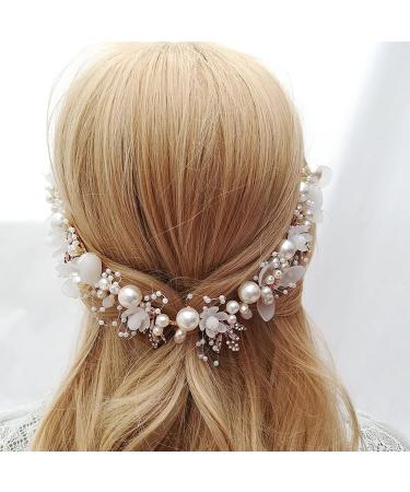 Crystal Flower Headband for Flower Girls - White Bridal Hair Vine - Buy Online on GoSupps.com