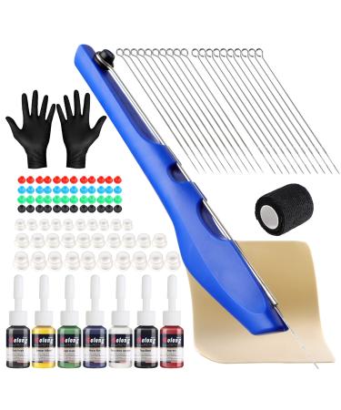 Solong Professional DIY Tattoo Poke a Stick Tattoo a Kit Hand Stick n Tattoo Poke Pen Set Tattoo Supplies Home Tattoo Blue GK803TI302-3-US