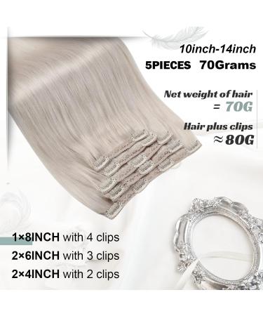 Moresoo Clip-In Extensions Real Hair - Blonde #60A 30cm Double Tresses 70g Remy Hair Clips - Buy Online on GoSupps.com