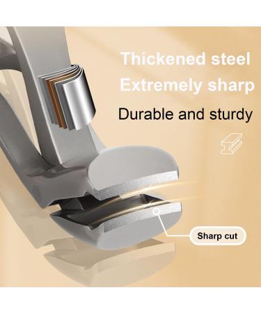 Angled Head Toenail Clippers for Seniors Thick Nails Large Finger Nail Clippers with Metal Nail File Toenails Nail Cutter Trimmer for Men Women Seniors (Silver/2P-1) - Buy Online on GoSupps.com