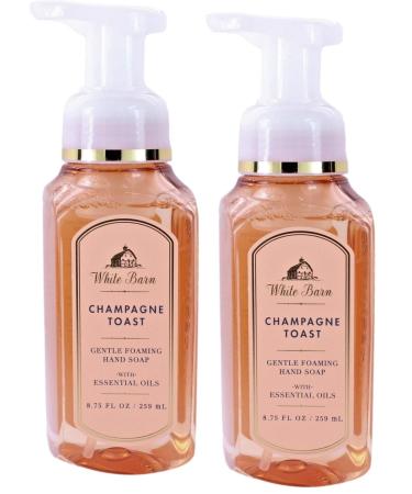 Bath and Body Works White Barn Champagne Toast Gentle Foaming Hand Soap, 8.75 Ounce (2-Pack)
