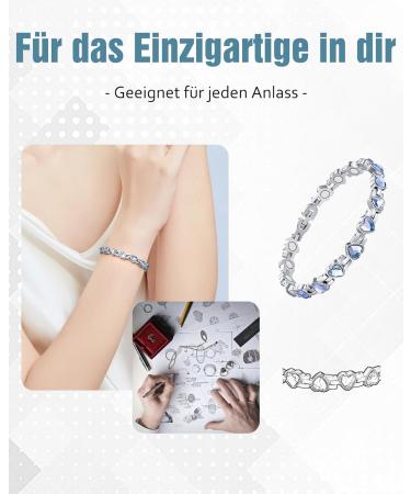 JECANORI Women s Titanium Steel Magnetic Bracelet - Ultra Strong 3500 Gauss - Health & Wellness Crystal Blue Magnetic Jewelry - Buy Online on GoSupps.com