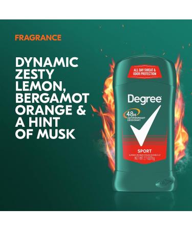 Degree Men Dry Protection Antiperspirant Deodorant Sport 2.7 oz | Pack of 12 - Long-Lasting Odor Protection for Active Men | International Shipping Available - Buy Online on GoSupps.com