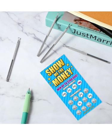 Sibba Lottery Scratcher Ticket Set - 4 Metal Label Scrapers & Cuticle Pushers | Reusable Nail Tools for Gel Polish Removal & Massaging  - Buy Online on GoSupps.com