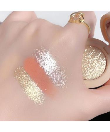 Blush Makeup Palette | 3 Colors Blusher Compact Powder Makeup Multi-Layer Facial Pressed Powder Cheek Matte Mineral Blush Blendable Long-Lasting All-Day 1# Moonlight Mermaid - Buy Online on GoSupps.com