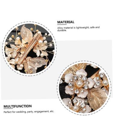 FRCOLOR Flower Leaf Hairpin Hair Accessory for Women Bobby Pin Hair Clips Womens Barrettes for Hair Bobby Clip Hair Cutting Guide Tool Crystal Headpiece Rhinestone Headgear Miss To Weave - Buy Online on GoSupps.com