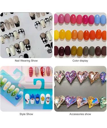 Nail Painting Stand Nail Display Stand - Acrylic Nail Practice Hook Stand Nail Tip Art Display Stand Holder Manicure Tool with 5 Display Boards For Home Salon Makeup - Buy Online on GoSupps.com