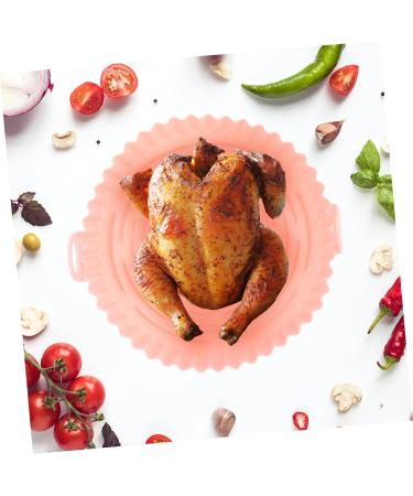 LABRIMP Silicone Baking Mat Silicone Baking Pan Reusable Air Fryers Multipurpose Baking Pan Grill Pan Liner Pink 20X20X5CM - Buy Online on GoSupps.com