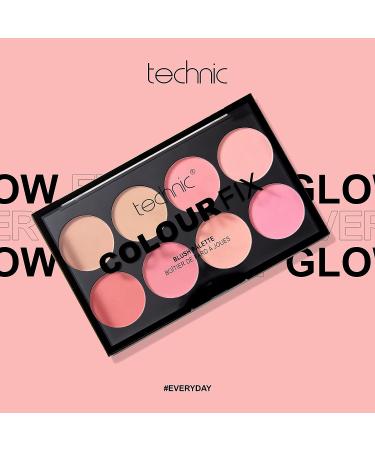 Technic Colour Fix Pressed Powder Blush Palette - 8 Matte Shades for Long-Lasting Professional Finish - Buy Online on GoSupps.com