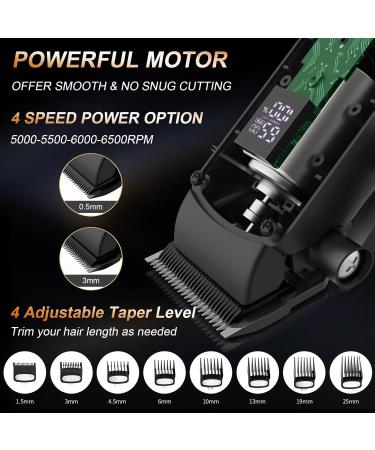 Professional Hair Clipper for Men - 3 in 1 Beard Trimmer & Electric Foil Shaver Set - Cordless Grooming Kit with LED Display - Perfect Gift for Him - Buy Online on GoSupps.com