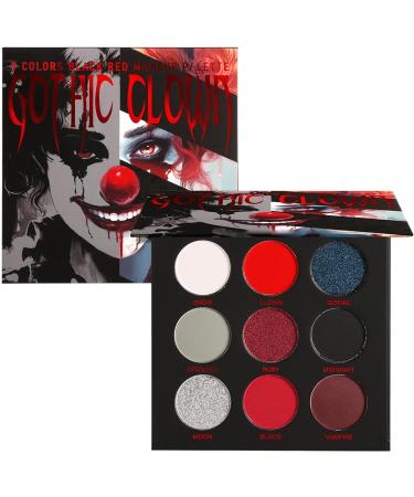  Generisch Halloween Eyeshadow Palette Black and Red Eyeshadow Palette Gothic Makeup 9 Colors Punk Smoky Eyeshadows Highly Pigmented Eyeshadow for Halloween Party - Buy Online on GoSupps.com