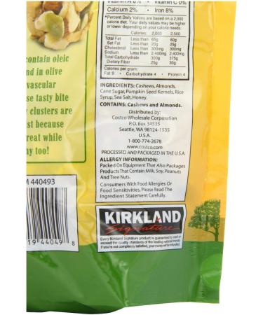 Kirkland Signature Cashew Clusters - 907g (2 lb) Pack of 1 - Premium Quality Cashew Snack - Buy Online on GoSupps.com