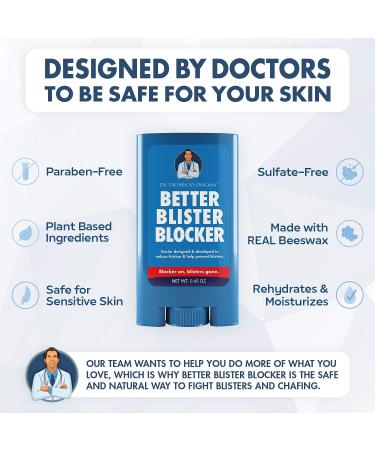 Dr. Fredericks Original Better Blister Blocker 0.90 oz - 2 Pack- Anti Chafing Stick for Blister Prevention and Pain Relief - Buy Online on GoSupps.com