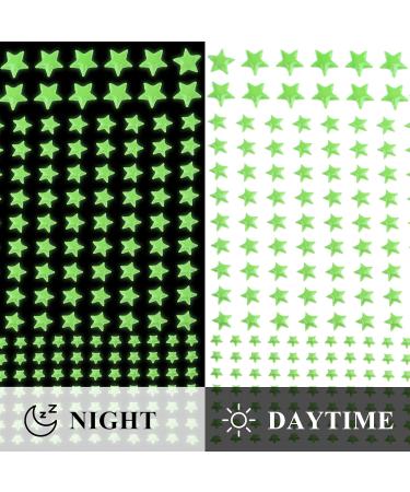 Glow in The Dark Stars Decals 633 Pcs - Luminous Dot 3D Starry Stickers for Ceiling and Wall Decor - Kids Bedroom Green - Buy Online on GoSupps.com