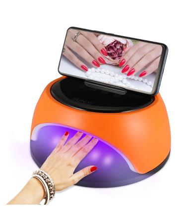 MUSERAY UV LED Nail Lamp  360W High Power UV Nail Dryer with Phone Holder Professional Nail Gel Polish Dryer Curing Lamp with Auto Sensor 60 Beads Suitable for Fingernail and Toenail