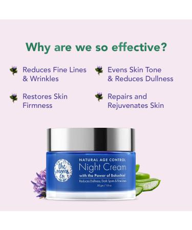 Natural Age Control Night Cream | Anti-Aging Face Cream for Men & Women | Reduce Fine Lines & Wrinkles | Instant Glow | 50 gm - Buy Online on GoSupps.com