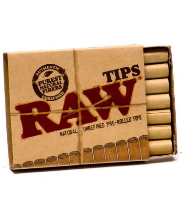 Raw Natural Unrefined Pre-Rolled Filter Tips 5 Pack - 21 Count (Pack of 5) - Buy Online on GoSupps.com