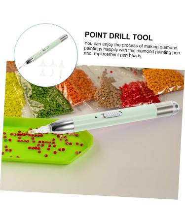 HOODANCOS Drilling Pen Set Gemstones for Nails Gems for Nails para Diamond Picture Pen Rhinestone for Nails Resin Tools Nail Gems Picker Drill Pen Cross Stitch Applique Stainless Steel Green 1.3X12.5CM - Buy Online on GoSupps.com