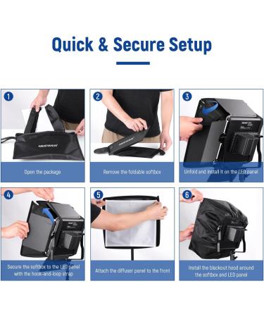 NEEWER Foldable Softbox Diffuser with Grid for NL660 LED Light - Ideal for Studio Photography & YouTube Video Lighting - Buy Online on GoSupps.com