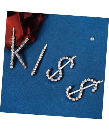 Beavorty 1 Set Kiss Hairpin Alphabet Hair Clips Hair Accessory for Women Crystal Bobby Rhinestone Barrettes Kid Hair Clips Kiss Hair Barrette Kids Hair Clips Alloy Diamond Decorate Child - Buy Online on GoSupps.com