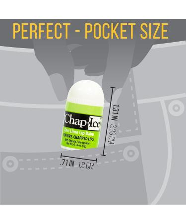 Chap-Ice | 12-Count Mini Kiwi Lime Lip Balm | Lip Balm Pack Fortified with Vitamin E for Dry Cracked Lips | Made in USA - Buy Online on GoSupps.com