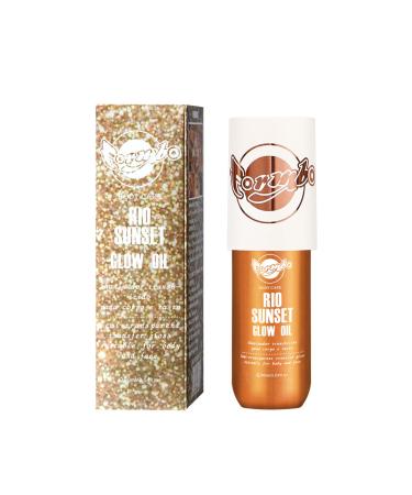 Body Glow Oil Shimmering Highlighter Liquid with Golden Glow 90ML Non-Sticky & Lightweight Moisturizer for Face & Body Perfect for Beach Vacation & Summer Looks(02#)