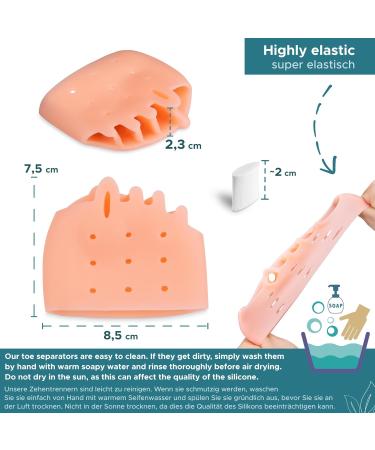 Haluto Toe Spreader Gel - 3 Pairs (6 Pieces) Forefoot Cushion for Hallux Valgus & Hammer Toe Correction - Optimal Comfort & Alignment - Buy Online on GoSupps.com