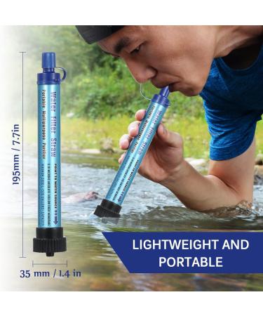 Lixada Outdoor Water Filter System - Ultrafilter Straw for Camping Travel Hiking & Fishing | Emergency Survival Gear - Army Green - Buy Online on GoSupps.com