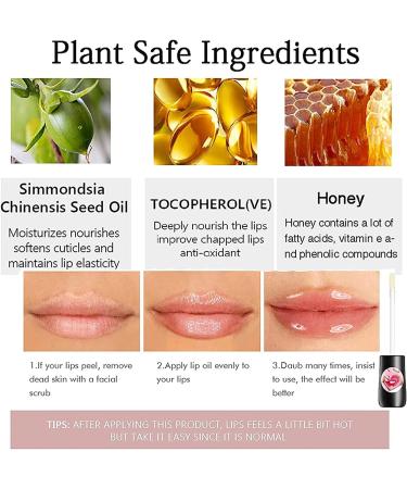 Natural Lip Plumper Gloss 2pcs | Moisturizing Vitamin E Lip Maximizer Serum - Buy Online on GoSupps.com