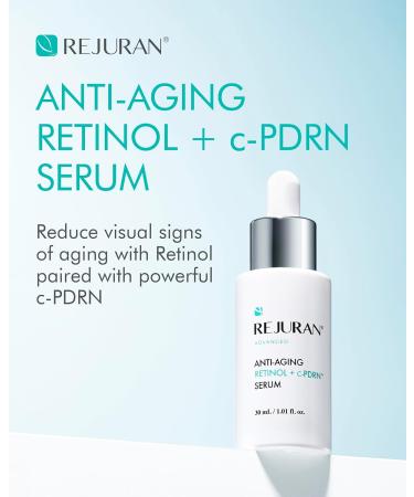 REJURAN Anti-Aging Retinol + c-PDRN Serum 30ml | Wrinkle Reducing Firm & Radiant Skin Peptides Infused - Buy Online on GoSupps.com