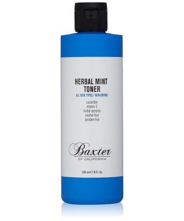 Baxter of California Herbal Mint Toner for Men | All Skin Types | Non-Drying | Paraben-Free | 8 Fl Oz