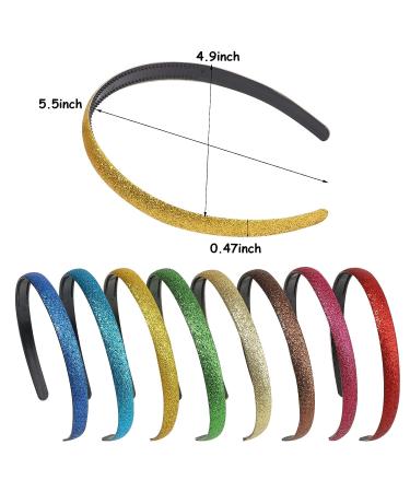 Doboi 15 Colors Sparkle Toddler Headbands - Glitter Thin Head Bands for Girls - No Slip Fashion Hairbands - Buy Online on GoSupps.com