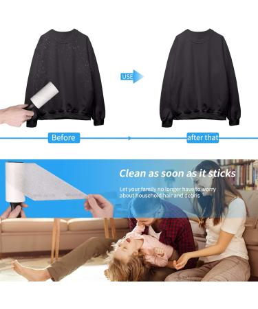 Juehu Lint Roll - 10 Pack 900 Sheets Fast & Easy Clothing Lint Roller with 2 Handles - Perfect for Dust Hair & Fluff Removal - Buy Online on GoSupps.com