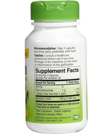 Nature's Way Dandelion Root Caps 2 pk - Buy Online on GoSupps.com