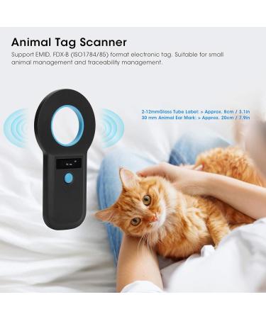 Pet Microchip Scanner Handheld Animal Chip Reader 134.2kHz Portable RFID Reader Pet Tag Scanner Rechargeable for Animal/Pet/Dog/Cat/Pig Supports for EMID FDX B (ISO1784/85)(Black) - Buy Online on GoSupps.com