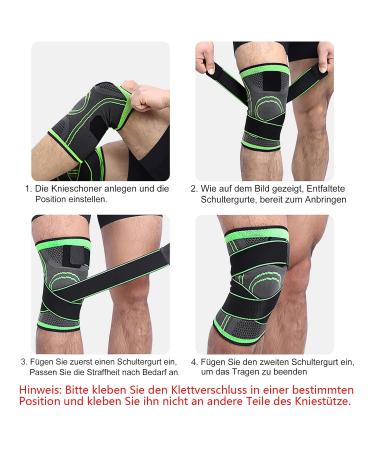 Adjustable Knee Support - 2 Piece Sports Knee Sleeve for Men & Women | Relieves Pain from Meniscal Tear Arthritis & Tendon Inflammation - Ideal for Running Climbing & Weightlifting (Black L) - Buy Online on GoSupps.com