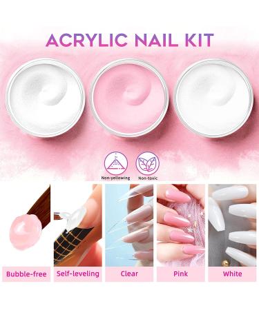 Professional Acrylic Nail Kit for Beginners - Glitter Powder Set with Nail Drill & UV LED Lamp - Buy Online on GoSupps.com