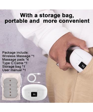 TENS Machine for Pain Relief Wireless puersit EMS Muscle Stimulator with 6 Modes Targeted Pain Relief Rechargeable Mini Massager Unit for Back Shoulder Knee Sciatica Pain(with Charging Case) White-tens - Buy Online on GoSupps.com