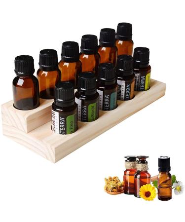 Mknzome essential oil display stand 11 holes aromatherapy oils wood wear frame holder organizer multifunction gift for nail polish fragrance oils essential oils stain and lipstick #5