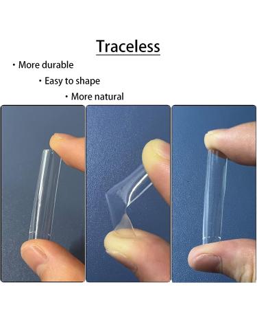 1000 PCS No C Curve XXL Extra Long Square Flat Nail Tips - Clear & Natural | False Nails for Acrylic & DIY Nail Art - Buy Online on GoSupps.com