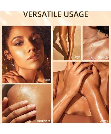 MEICOLY Liquid Body Illuminator 04 Glistening Bronze 40ml - Long Lasting & Waterproof Body Shimmer Oil for Glowing Skin - Buy Online on GoSupps.com