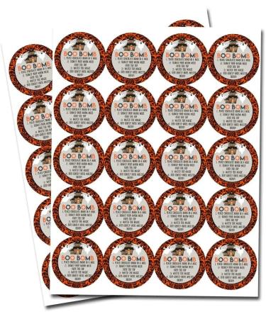 Spooky Boo Bomb Halloween Ghost Hot Cocoa Bomb Sticker Labels - 40 2 Circle Stickers - Buy Online on GoSupps.com