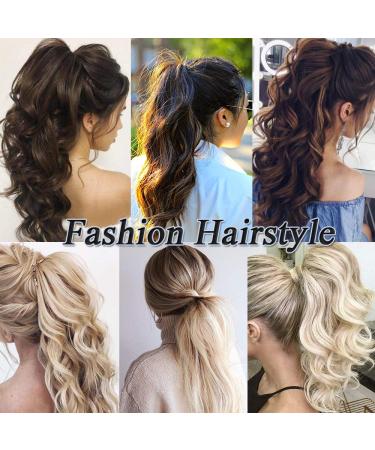 Cybelleza Ombre Ponytail Extensions - Heat-Resistant Medium Brown Curly Clip-In Hair Extensions for Artful Braids & Wavy Hairstyles - Buy Online on GoSupps.com