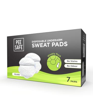 PEESAFE Disposable Underarm Sweat Pads - Folded(14 Pads) | Armpit Sweat Pads Women & Men | Prevent Stain | Absorbs Sweat & Unpleasant Odour | Underarm Sweat Pads for Women Armpits | Underarm pad