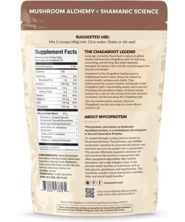 ChagaRoot Mycoprotein Mushroom Protein Powder Chocolate Flavor 20g Plant Based Protein per Serving Reishi Chaga Lions Mane Shiitake Turkey Tail Vegan Gluten Free Coffee Smoothies 1.76 lb - Buy Online on GoSupps.com