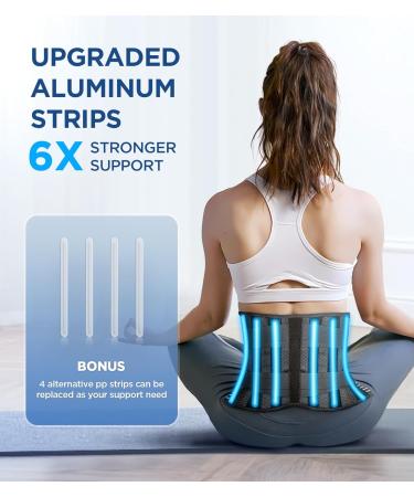 Back Brace for Lower Back Pain Relief | 3D Lumbar Pad Soft Mesh Support Belt for Herniated Disc & Sciatica | Men/Women - Large Black - Buy Online on GoSupps.com