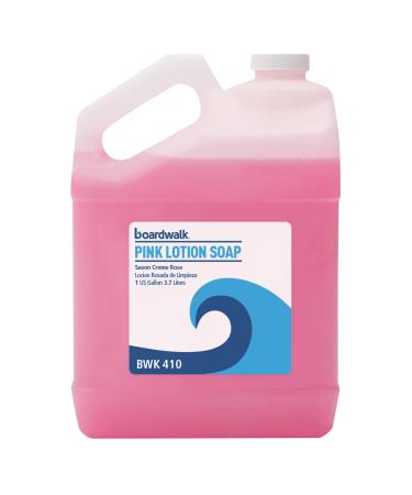 Boardwalk Mild Cleansing Pink Lotion Hand Soap Refill 1 Gallon Bottle Cherry Scent Works in All Dispensers No Abrasives Caustics or Solvents Made in The USA