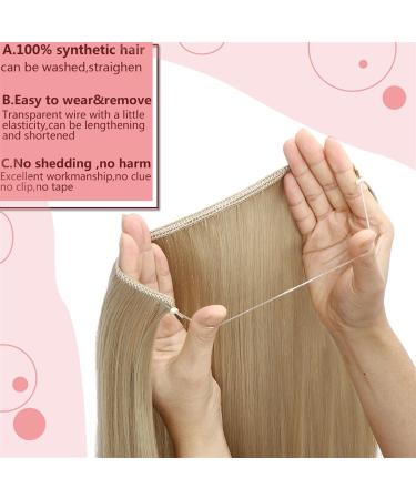 Hair Extensions Clip in Hair Extensions Long Smooth Fish Line Hair Clips Invisible U-Shaped Wire Long Straight Synthetic One Piece Hairpieces for Women Hair Pieces(2434) 20inches 2434 - Buy Online on GoSupps.com