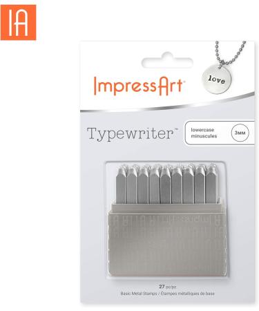 ImpressArt 3mm Lowercase Typewriter Metal Stamp Letter Set for DIY Jewelry Making - Buy Online on GoSupps.com