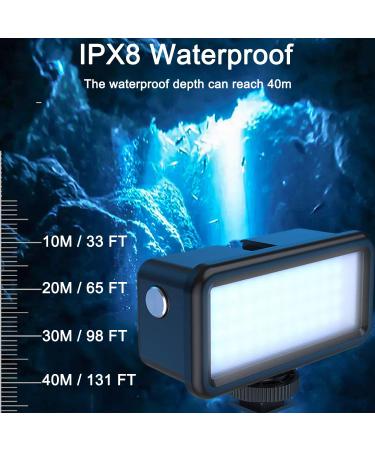 FitStill Underwater Dive Light - 40 LED High Power Video Light 131ft Waterproof - For GoPro, Canon, Nikon, Pentax, Panasonic, Samsung Cameras - Buy Online on GoSupps.com